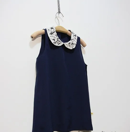 

GODD QUALITY 100% PURE silk blue summer dress for girls 2 size