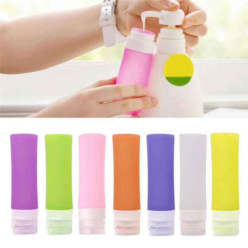 

NEW 38/60/80ml Silicone Travel Packing Bottle for Lotion Shampoo Bath Container Hot for Travel