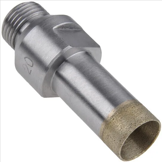 L75/95mm Diametro 3mm~150mm, Punta da trapano diamantata sinterizzata, Montaggio filettato Belgio-YG 1/2''. Perforatrice per vetro