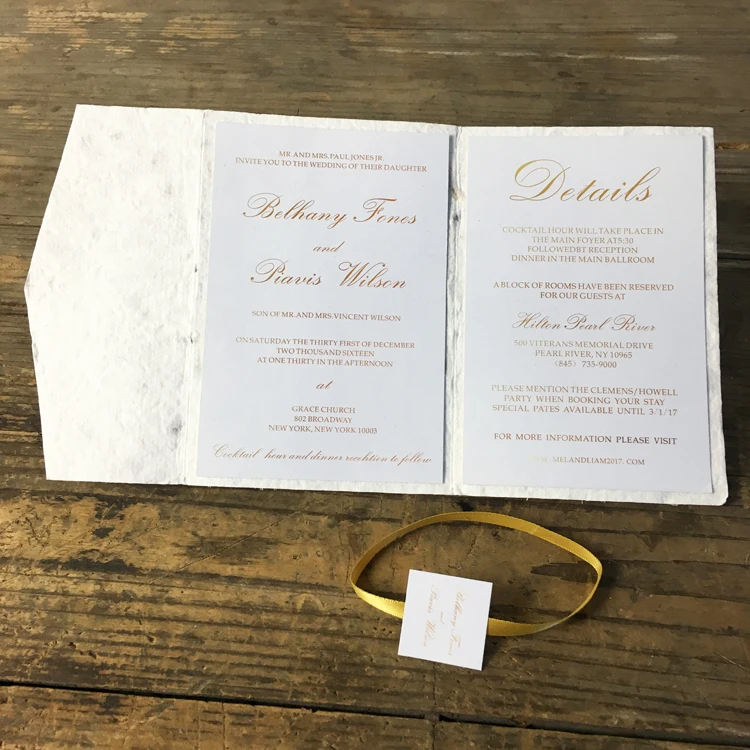 Handmade Wedding Invitations - Set of 30 pcs