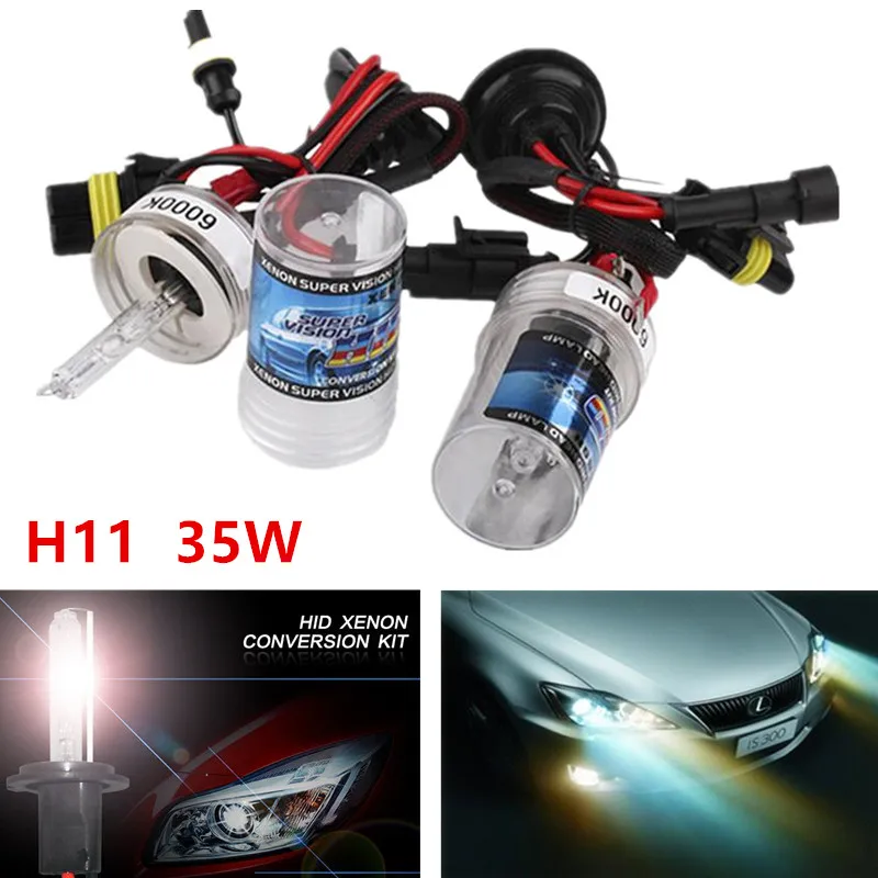 

10pcs H11 HID Xenon Pure White Replacement Car 6000K 35W Headlight Headlamp Bulb Lamp parking Car Light Source