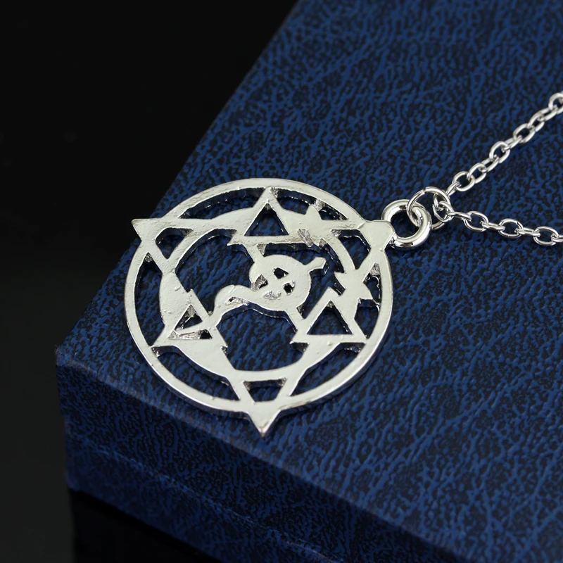 dongsheng Fullmetal Alchemist Choker Necklace Homunculus Circle Pendant Men Women Gift Anime Jewelry Accessories YS11895