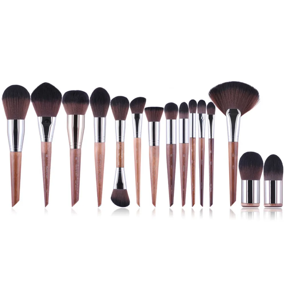 MUFE-SERIES 38-Brushes Complete Brush Set - Wooden Handle Soft Synthetic Hair Professional Beauty Makeup Brushes Kit Tools