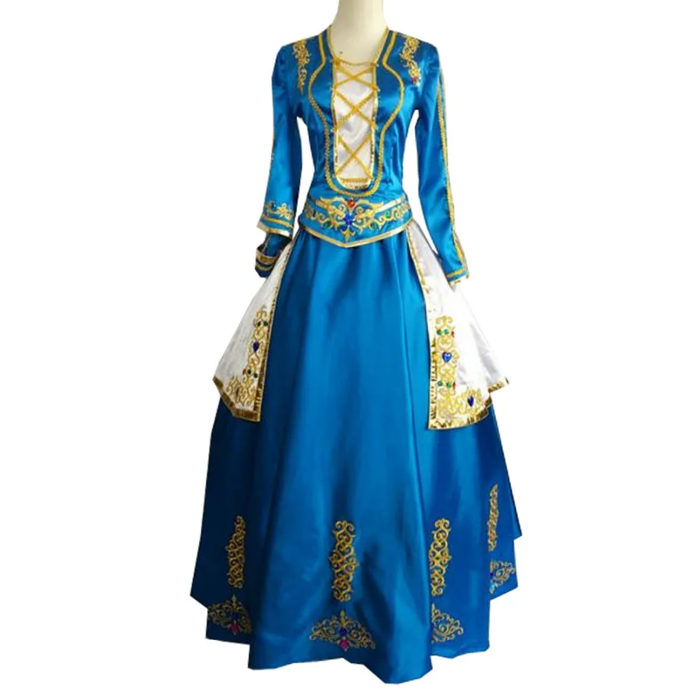 

2017 LOL Ashe cosplay blue empress dress costume Custom Made Any Size