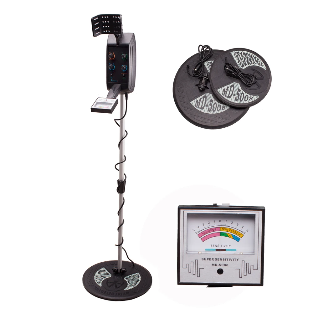 MD-5008 Pro Underground Gold Metal Detector  Metalesy Tesoros MD5008 Calibracion Master With 2 Coils