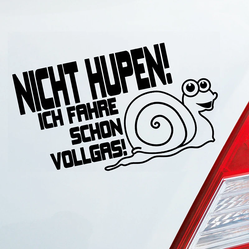 Auto Aufkleber Nicht Hupen Vollgas Schnecke Fun Tuning Funny Car Window Bumper Novelty JDM Drift Vinyl Decal Sticker