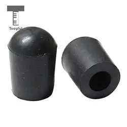 Tooyful 2 Pcs Black Upright Double Bass Endpin Rubber Tip 10mm Double Bass Endpin Parts with Bottom Grip Prevent Sliding