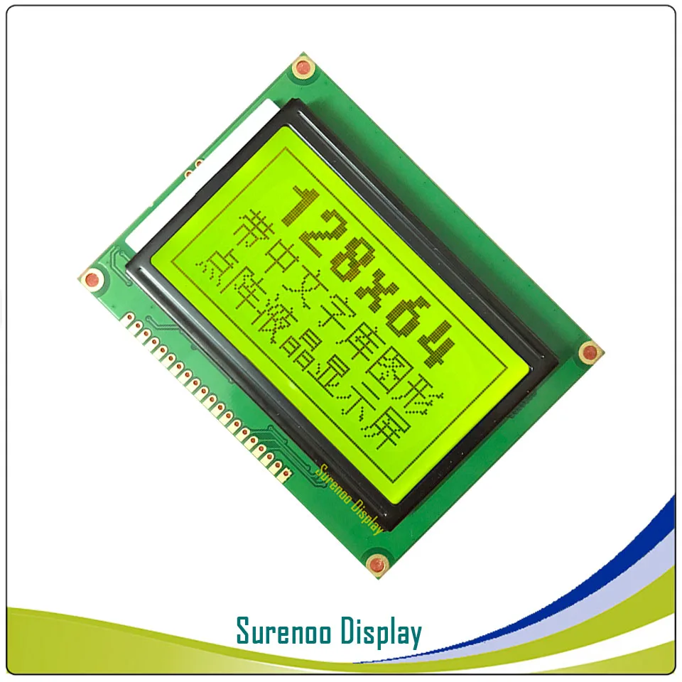 3.0 "93X70MM Grafische Matrix Parallel Lcd Module Scherm 12864 ST7920 AIP31020 Controller Ondersteuning Seriële