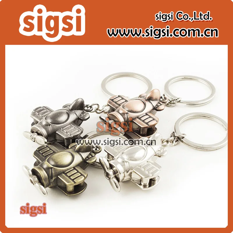 

Wholesale Biplane Alloy Rhinestone Keychain