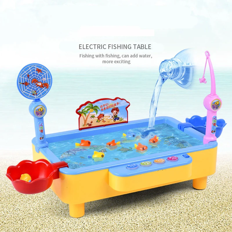 Nieuw magnetisch elektrisch visspeelgoed Vismodel Tafel Baby Waterbadspeelgoed Klassiek badgereedschap Kinderverjaardagscadeau