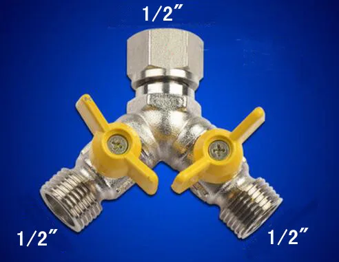 

Многофункциональный Трехходовой смеситель для душа G1/2 G3/4, переключатель с запорным клапаном для туалета, биде и стиральной машины