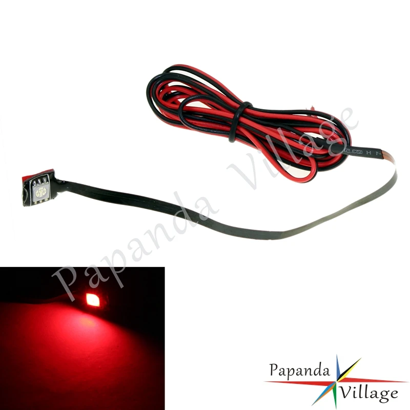 Motorcycle Waterproof LED License Plate Tag Light Red Angel Eyes LED Strips 3-chip Super Bright SMD LED Light 113cm Lead Wire