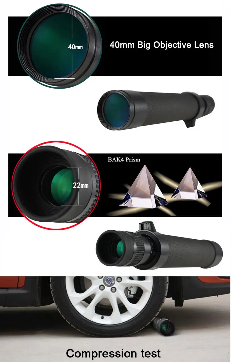 Baigish Russisches 8-24X40 Monokular-Teleskop, großes Objektiv, Fernglas mit großer Reichweite, Metall, Hochleistungs-HD-Fernglas-Spektiv – Detail 9