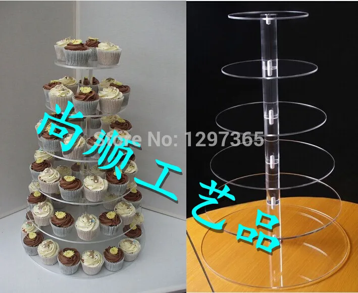 

Free Shipping 6 Tier New eco-friendly princess acrylic cupcake stand tree decoration