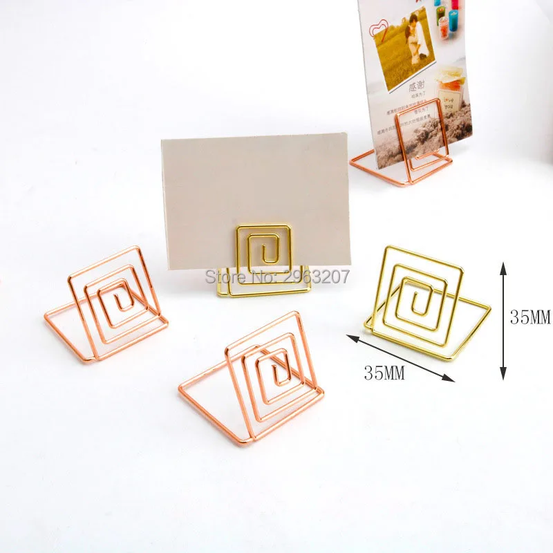 200pcs Place Card Holders Clips Wedding Cafes Table Photo Memo Number Name Holder Clip Anniversary Party Decor