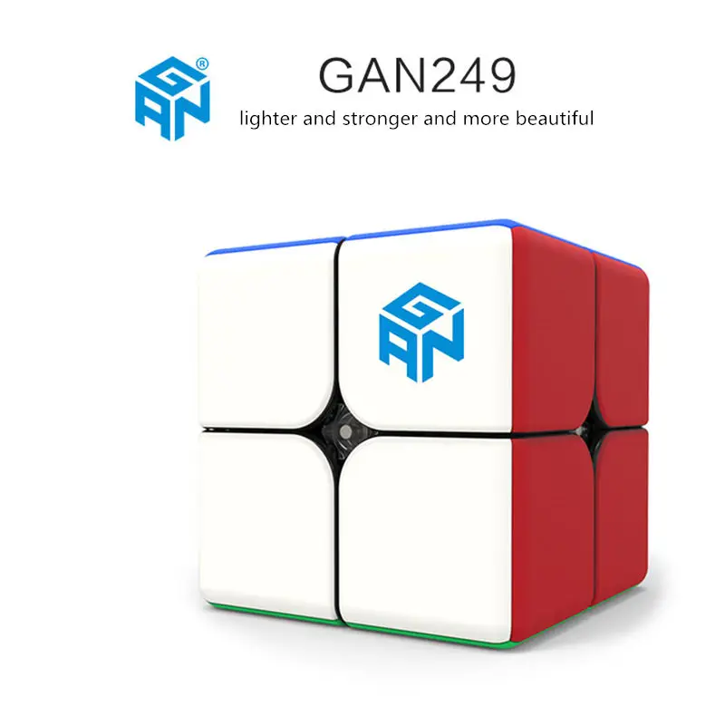 Gan249 2x2 magic speed gan cube stickerless GAN 249 V2 puzzle pocket Cube colorful gans toys for Children