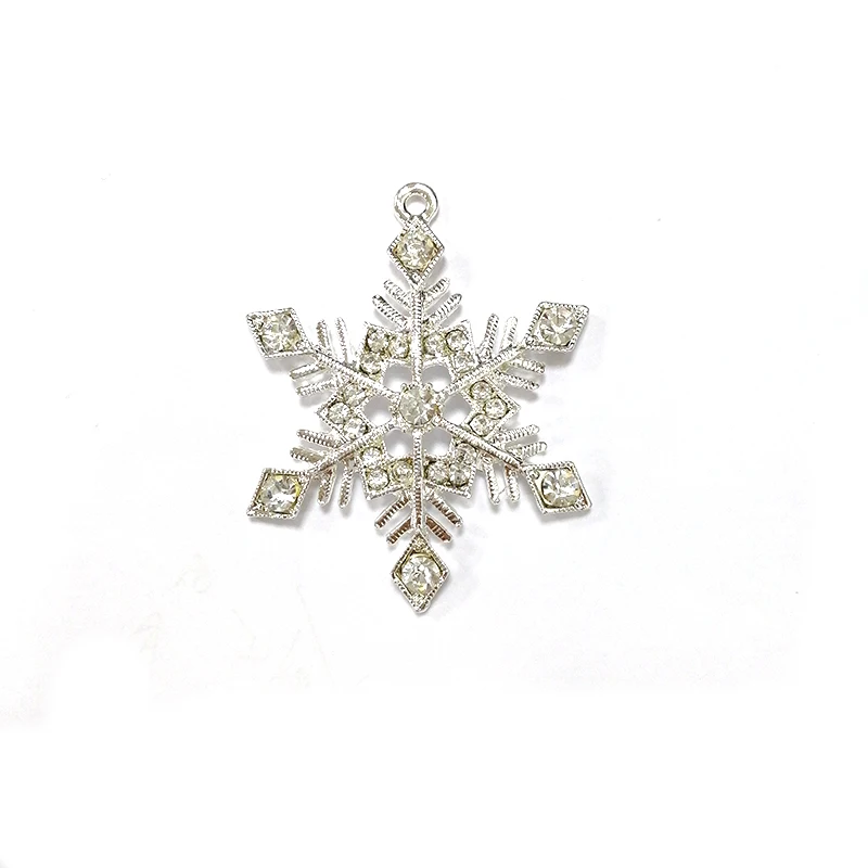 

10pcs/lot Stock Rhinestone Snowflak pendant charm