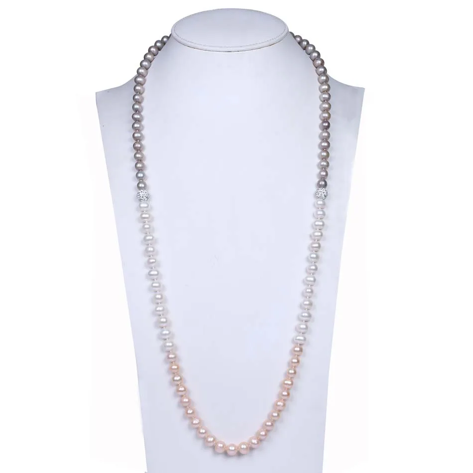 

Charm Romantic Freshwater Chains Necklace Superior Quality For Woman Pearl Jewelry