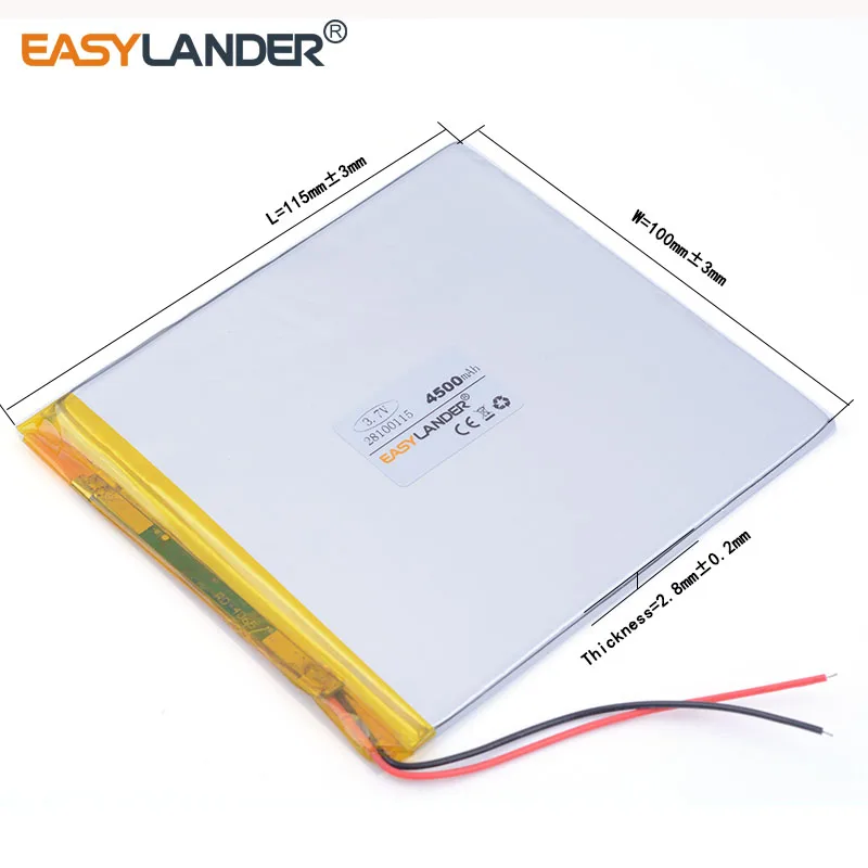 3.7 V 4500 mah  28100115 tablet battery brand tablet gm lithium polymer battery For Power bank e-book video game