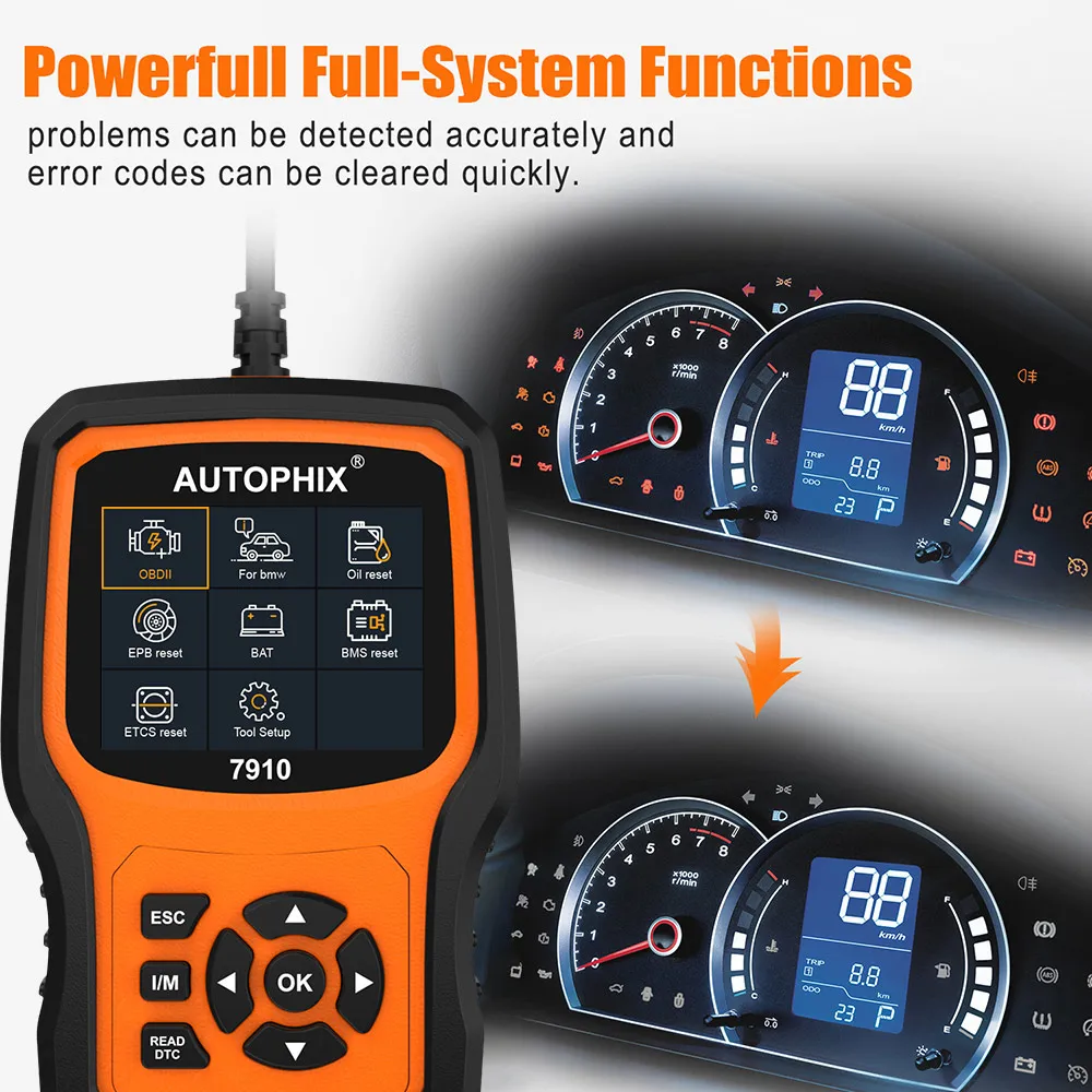 Autophix 7910 Professional OBD2 Automotive Scanner For BMW E46 E90 E60 E39 DPF Oil Reset Full System OBDII Diagnostic Tool