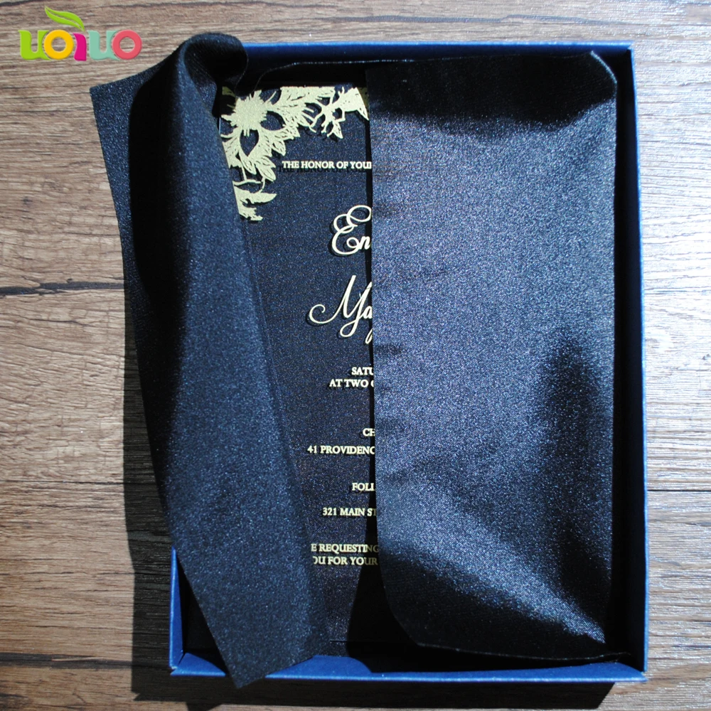 10pcs Newest Hot Sell Laser Cut Wedding Invitation Card  with Blank Wedding Box