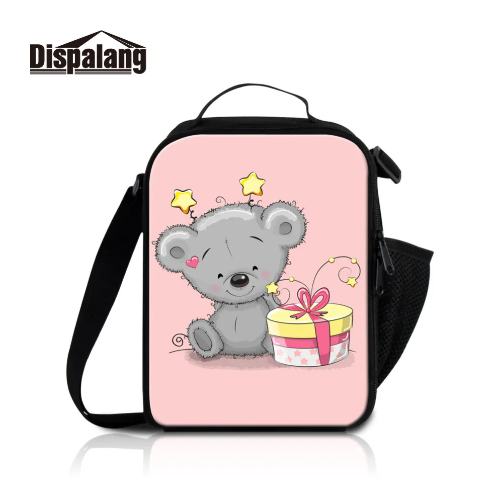 

Dispalang Cartoon Bear Print Kids Lunch Bags Women Lunchbox Birthday Gift Insulated Food Container Baby Picnic Cooler Bag Tote