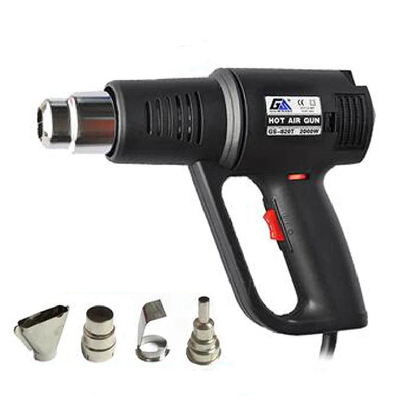 

Thermostat Hot Air Gun Handheld Car Foil Bake Gun Tool Drying Gun Industrial Hot Hair Dryer Shrink Film GS-820T