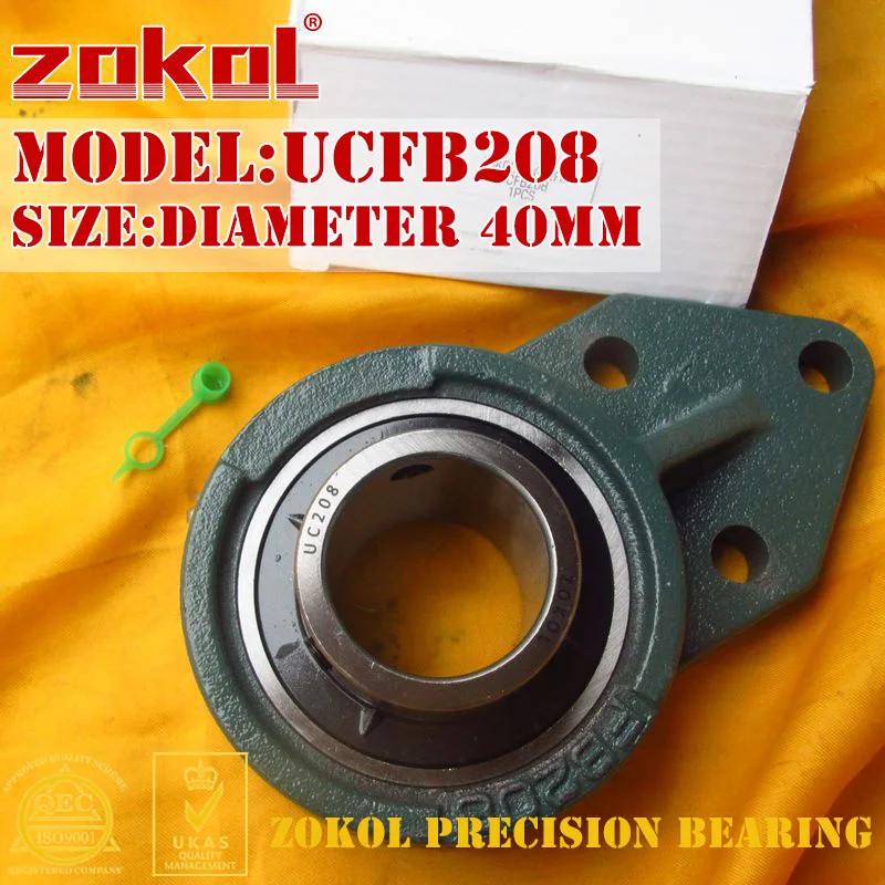 

ZOKOL bearing UCFB208 UCFB508 Pillow Block Ball Bearing diameter 40mm