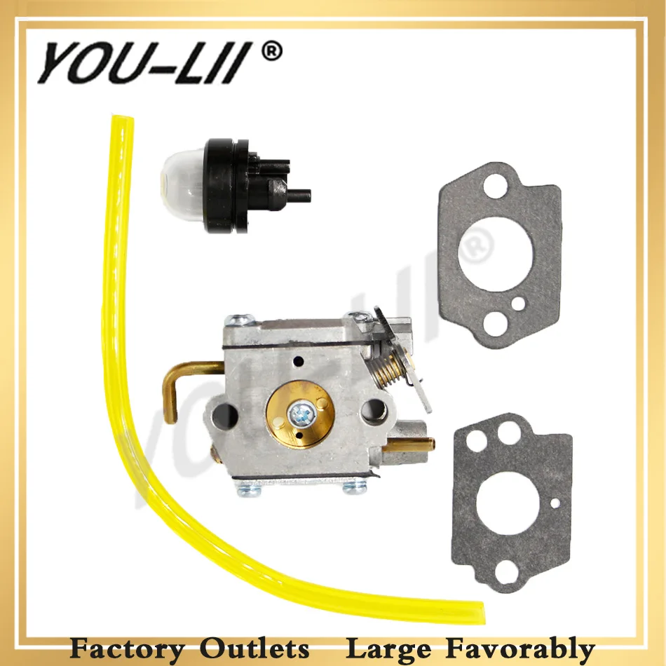 YOULII Carburetor Fit For Walbro Fits Ryan / Ryobi Trimmers Zama C1U-P10A C1U-P14A WT-454 WT-539 105R 132R