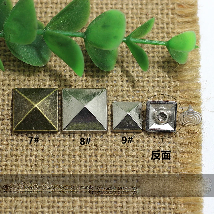 black bronze silver color square decorative clothes rivet leather craft jeans shoes bags spike and studs 100sets/lot