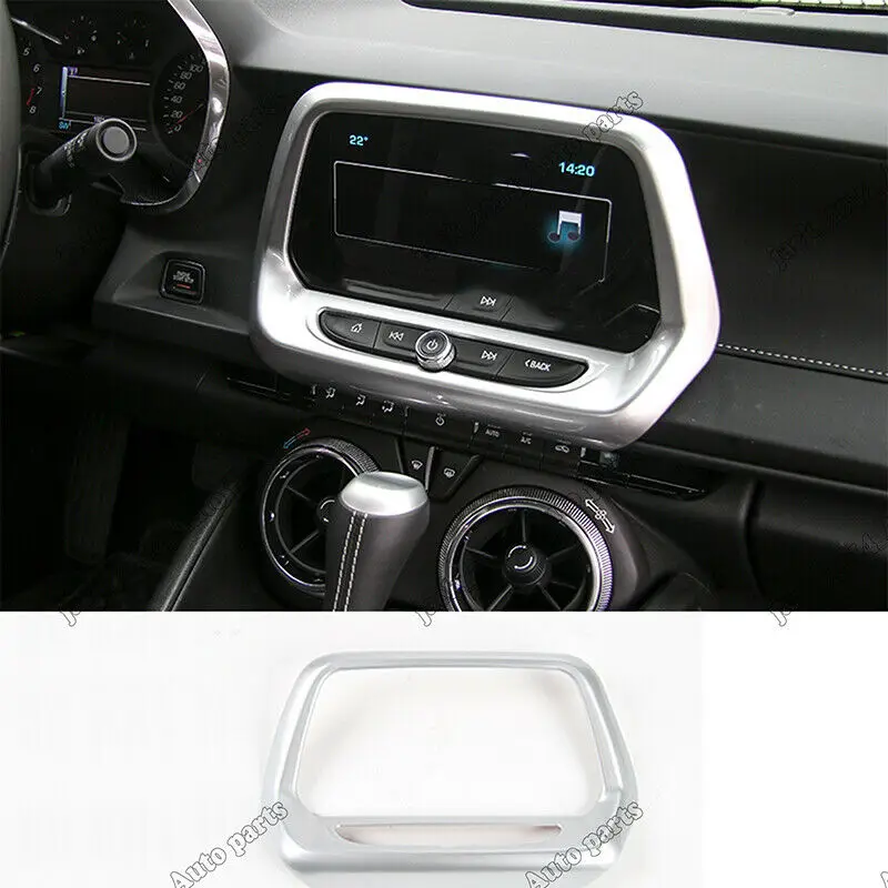 

Silver ABS Chrome GPS Navigation Panel Cover Trim Fit for Chevrolet Camaro 2017-2018