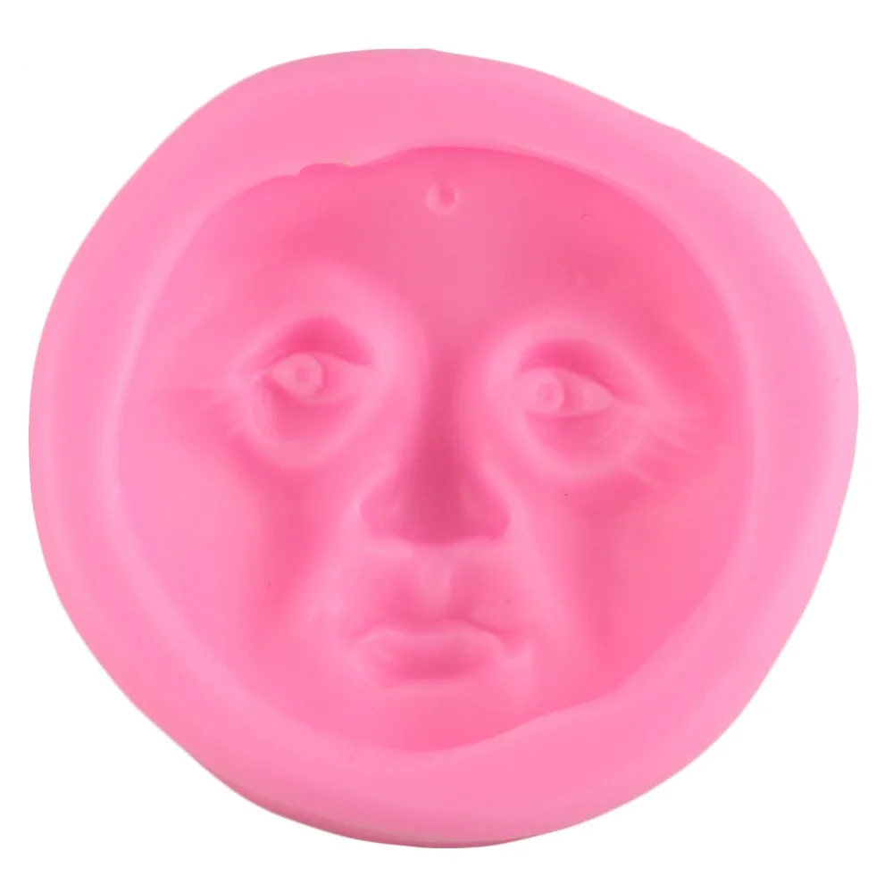 Moon Face Silicone Mold Cookie Fondant Molds Cake Decorating Tools Mask Candy Chocolate Gumpaste Mould Polymer Clay Resin Mould