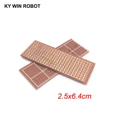 2pcs/lot DIY 2.5x6.4 2.5*6.4CM Prototype Paper PCB Universal Experiment Matrix Circuit Board Single Row Continuous Hole 25x64mm
