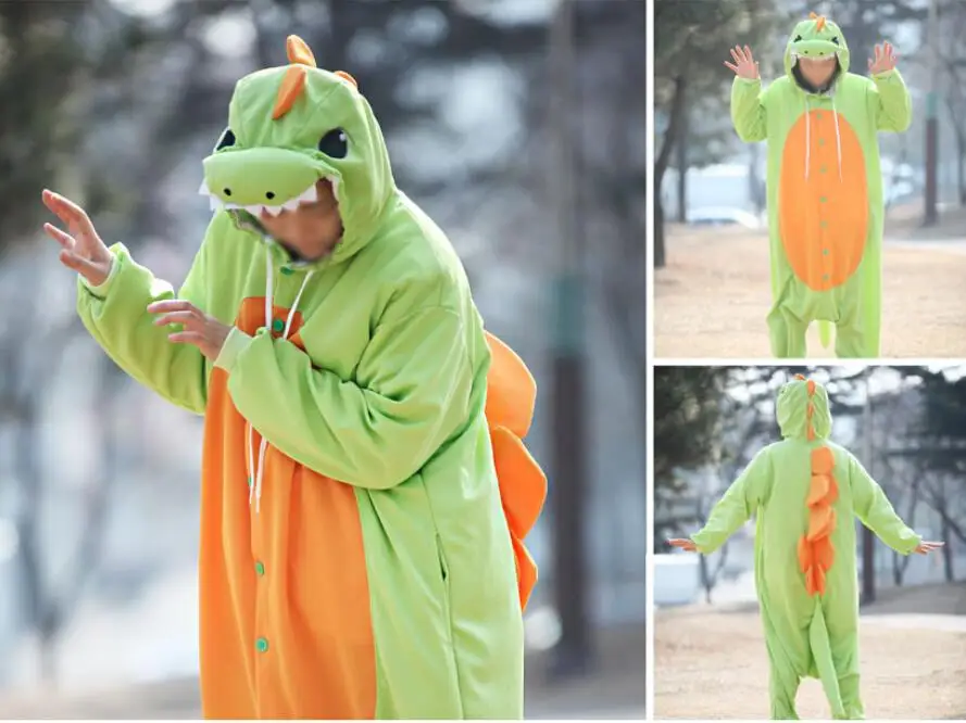 Animal Costume Cosplay Adult  Pyjamas JP Animal blue yellow dragon  dinosaur kangaroo giraffe bear lion Pajamas