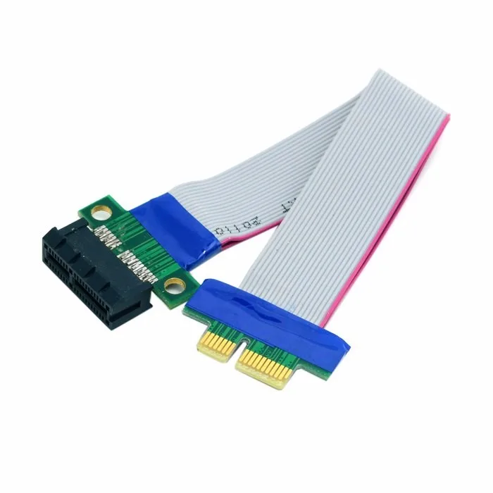 Riser PCI-E PCI 1X ด่วนช่อง X1ขยายไรเซอร์การ์ดริบบิ้นยืดหยุ่นสายย้าย18ซม.