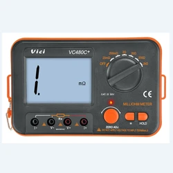 Vici VC480C+ Digital Milliohm Meter Precision Low Resistance Tester 6 Ranges 0.01Mohm to 2Kohm 4 Wire Test Multimeter Backlight