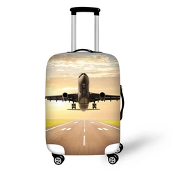 Aircraft pattern Elastic Luggage Protective Cover Zipper Suit For 18-30 inch Trunk Case Travel Suitcase Covers Bags