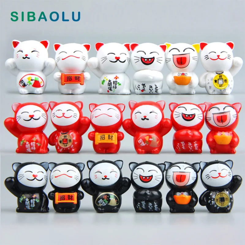 

Mini Lucky Cat figurine fairy garden animal model Moss micro landscape home decor miniature fairy garden decoration accessories