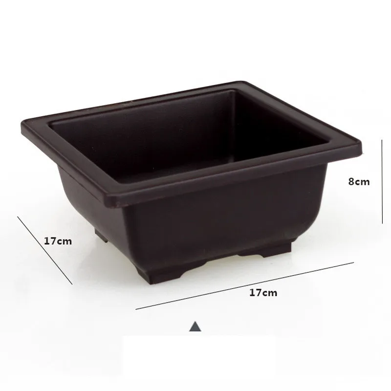 Flower Pot Imitation Plastic Balcony Square Plastic Pots Flower Bonsai Bowl Nursery Basin Planter Imitation Rectangle