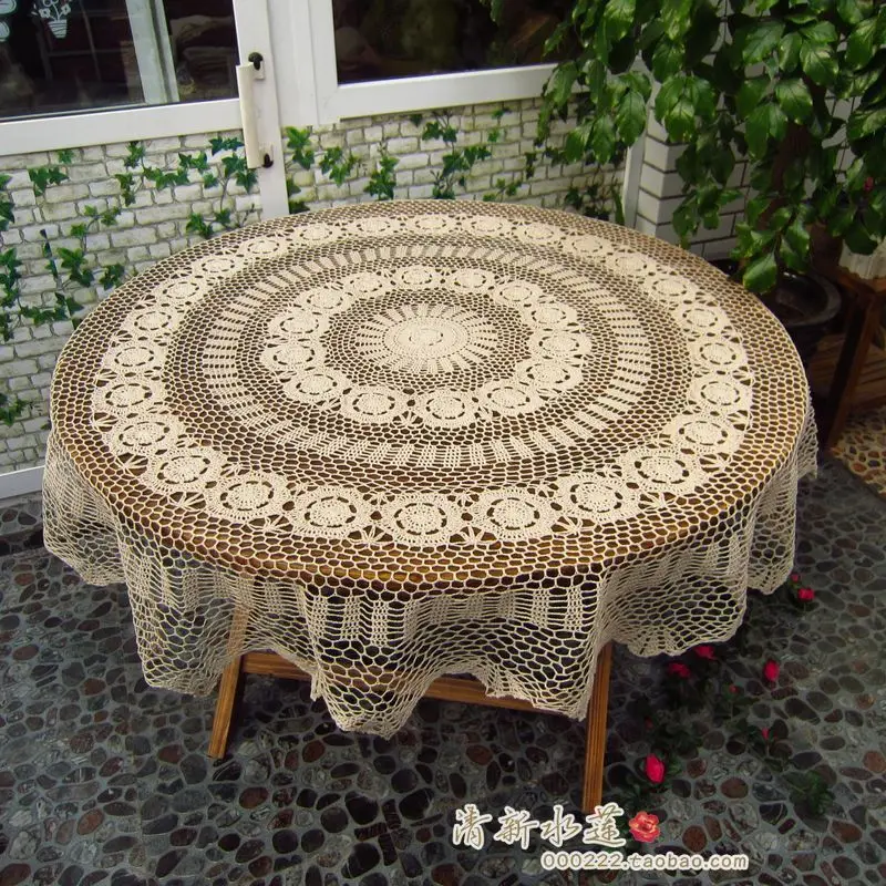 

Free shipping cotton crochet lace table cover for wedding crochet table cloth overlay for dinning table tablecloths fabric cover