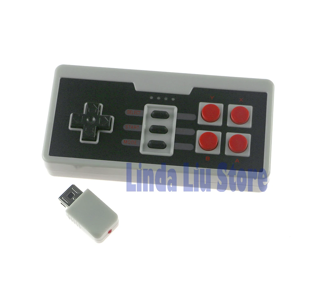 وحدة تحكم ألعاب التوصيل والتشغيل اللاسلكية لـ NES مع وحدة تحكم 4 أزرار مع جهاز استقبال لاسلكي