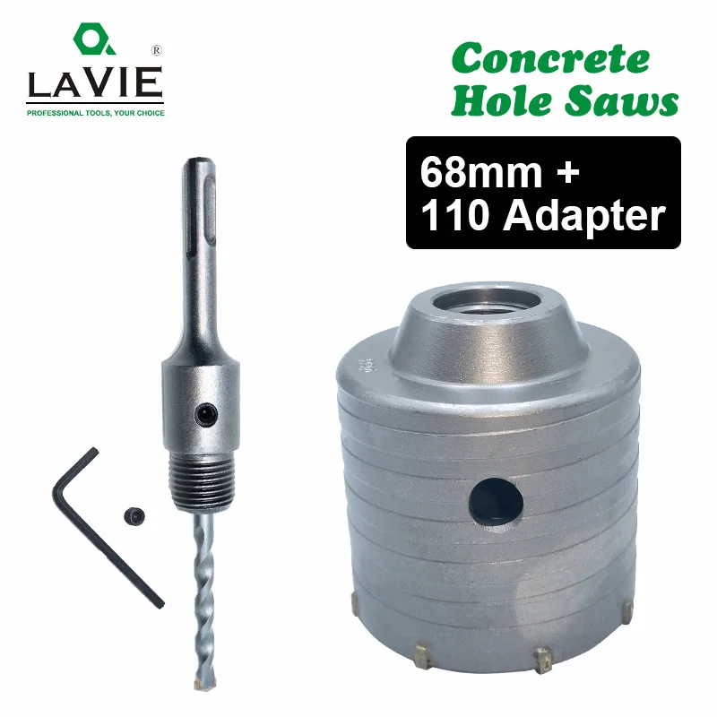 Lavie-broca Elétrica Oco Serra para Concreto Parede de Pedra Liga de ar Condicionado Haste Sds Plus 68 mm 110 mm Conjunto