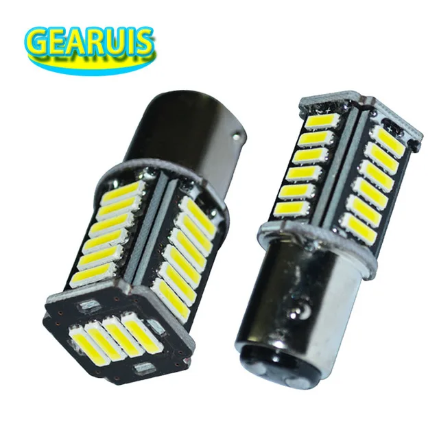 100X P21/5W 1157 BAY15D 28 SMD 7020 LED 280MA Car Styling Auto led brake lights car daytime running light stop bulbs 12V to 24V