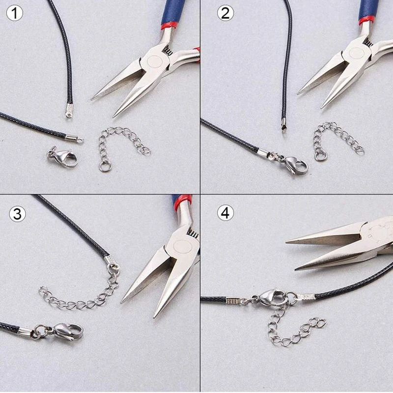 10 Stück Edelstahl-Halsketten- und Armband-Verlängerungsketten-Set mit Karabinerverschlüssen, Länge 2 Zoll, für die Schmuckherstellung – Detail 5