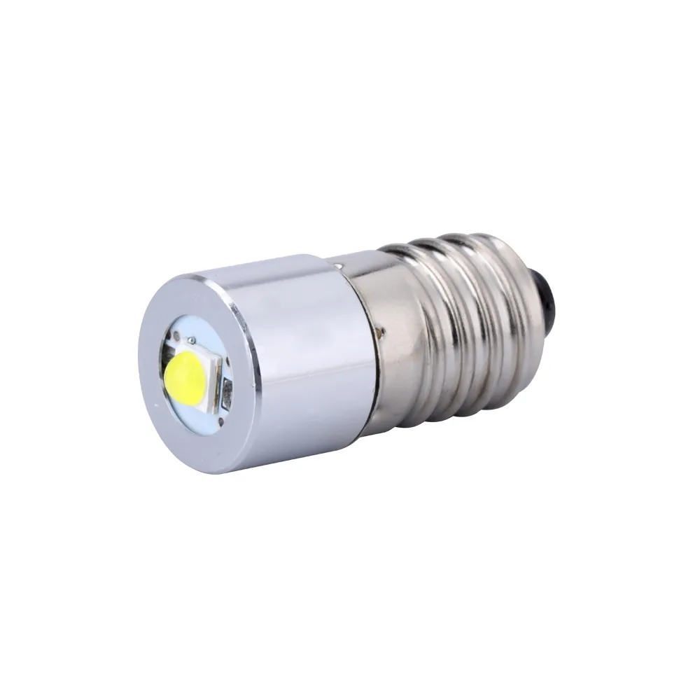 1PCS 1W E10 Led Flashlight Replacement Bulbs Lantern Work Light Torches positive and negative polarity