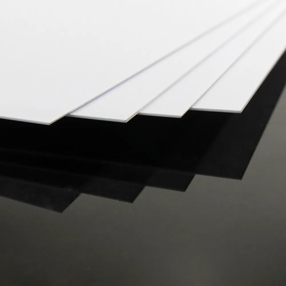 ABS0910 4pcs 1mm Thick 200mm x 250mm ABS Styrene Sheets White Architectural