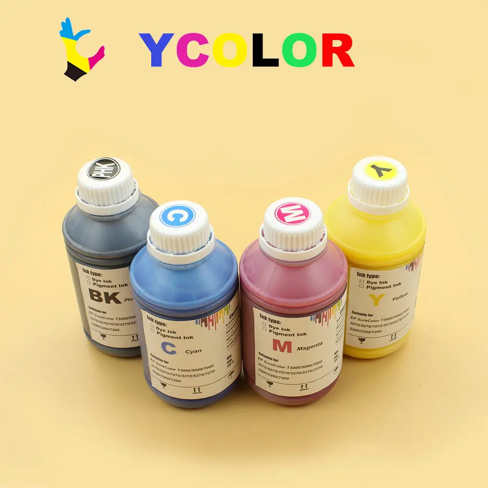 4 color/lot 500ml Compatible Pigment ink for Epson F6000 F7000 F6070 F7070 F6200 F7200 F9200 S30600 S50600 S70600 printerink