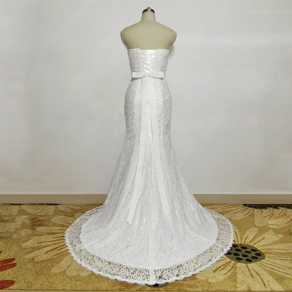 E jue shung branco do vintage rendas sereia vestidos de casamento rendas até voltar baratos vestidos de casamento robe de mariage