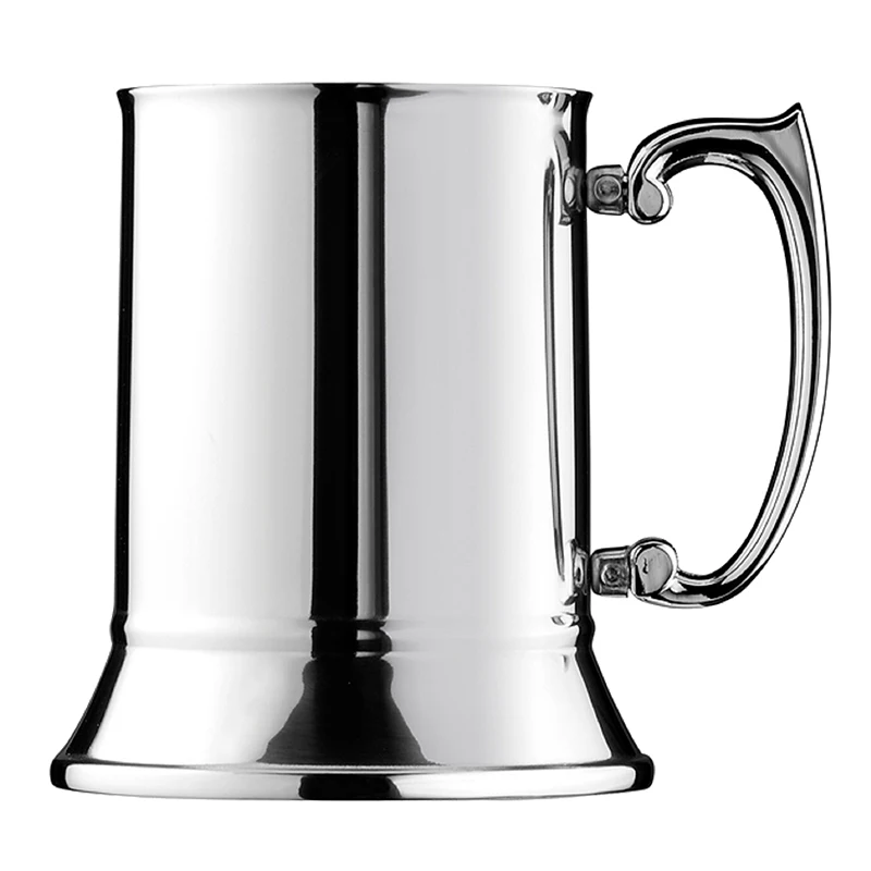 430ml Tankard Stein Double Wall Stainless Steel Beer Mug Cocktail Breakfast Milk Mugs with Handgrip Coffee  Cup Bar Tools