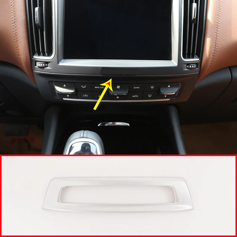 For Maserati Levante 2016-2019 ABS Chrome Central Control Mode Button Frame Trim Sticker Car Interior Modification Accessories